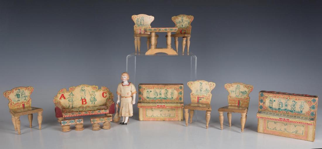 A COLLECTION OF LITHO ON WOOD DOLL FURNITURE (1 of 12)