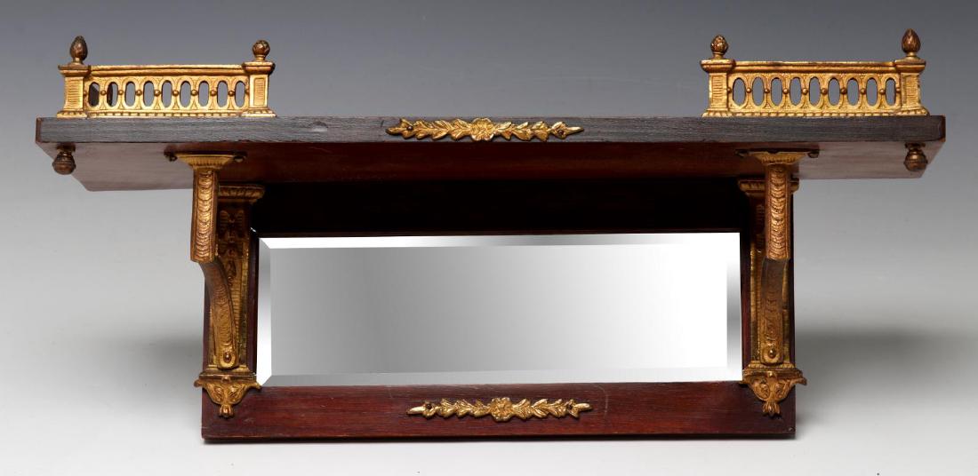 A SMALL MAHOGANY SHELF WITH ORMOLU MOUNTS (1 of 7)