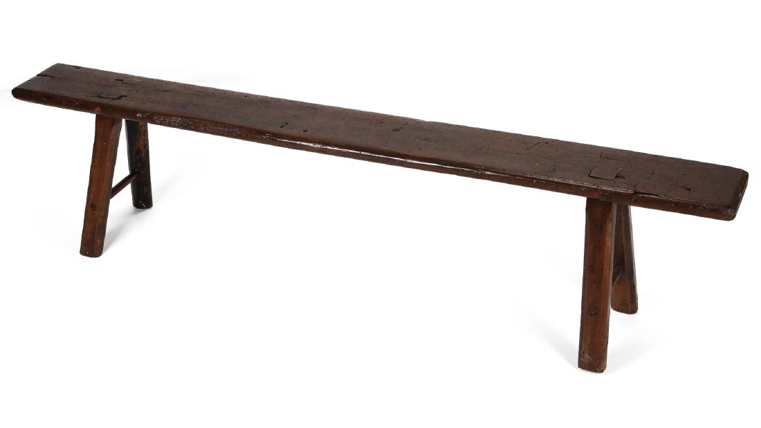 A EARLY 18TH / EARLY 19TH CENTURY PRIMITIVE BENCH (1 of 9)