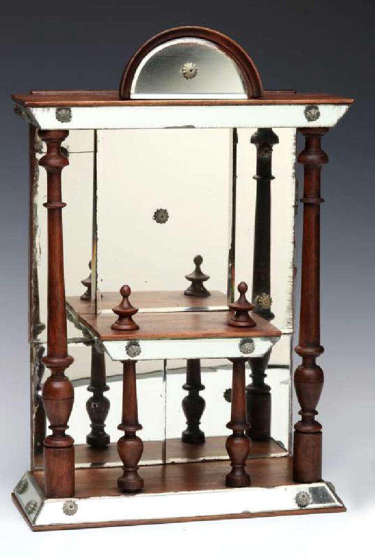 AN INTERESTING MIRRORED WHAT-NOT SHELF CIRCA 1875 (1 of 8)