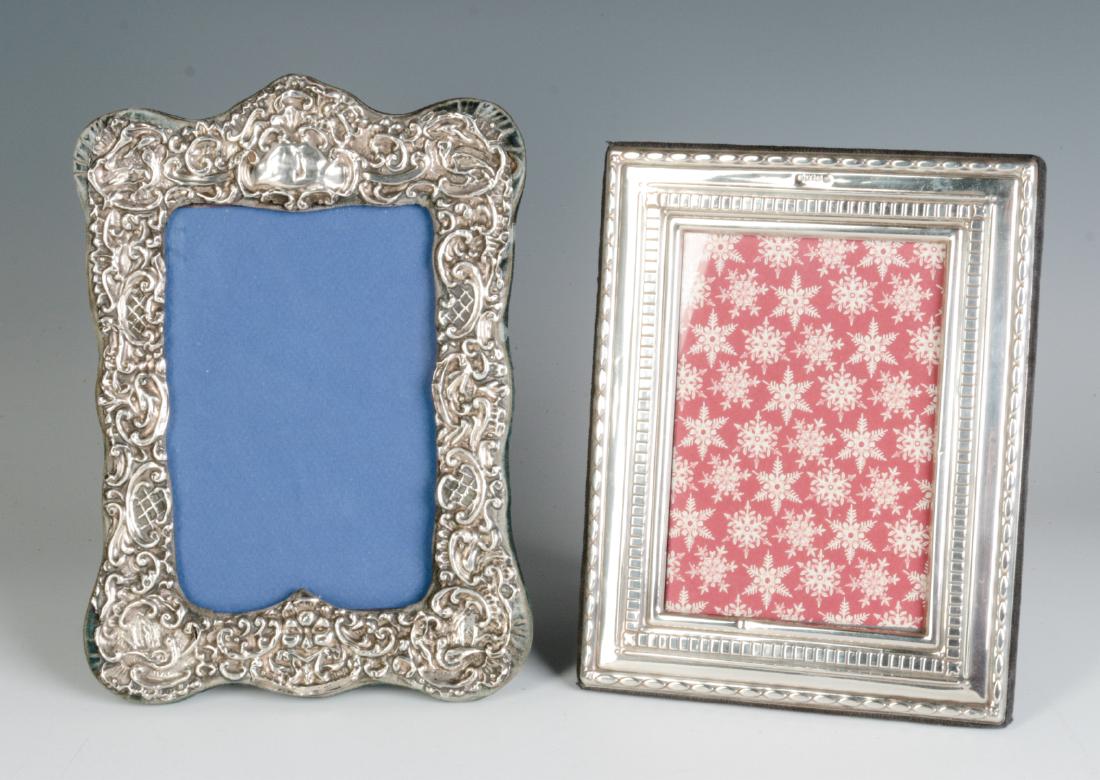 TWO STERLING SILVER EMBELLISHED PICTURE FRAMES (1 of 5)