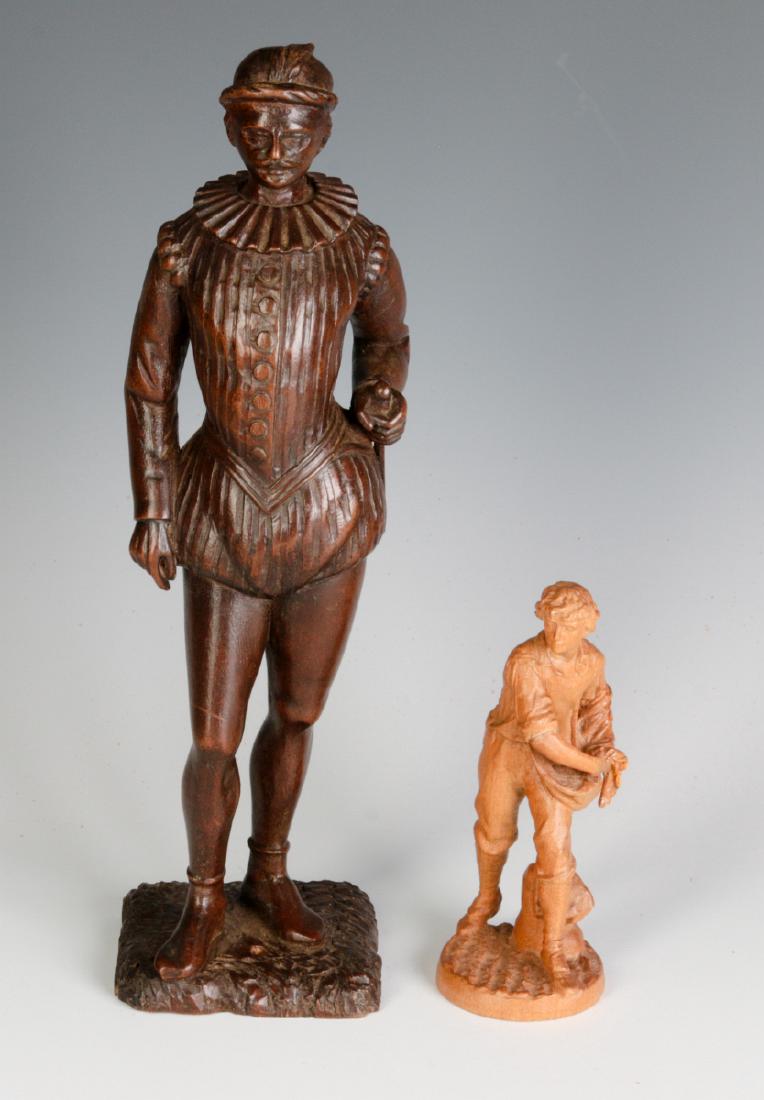 INTERESTING 19TH & 2OTH CENT CARVED WOOD FIGURINES (1 of 10)