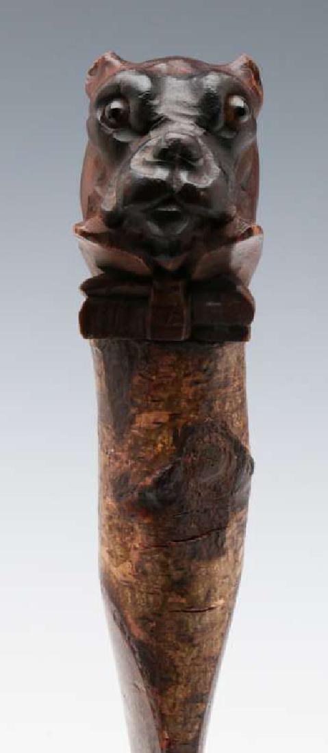 C. 1900 BLACK FOREST CARVED DOG HEAD LETTER OPENER (1 of 8)