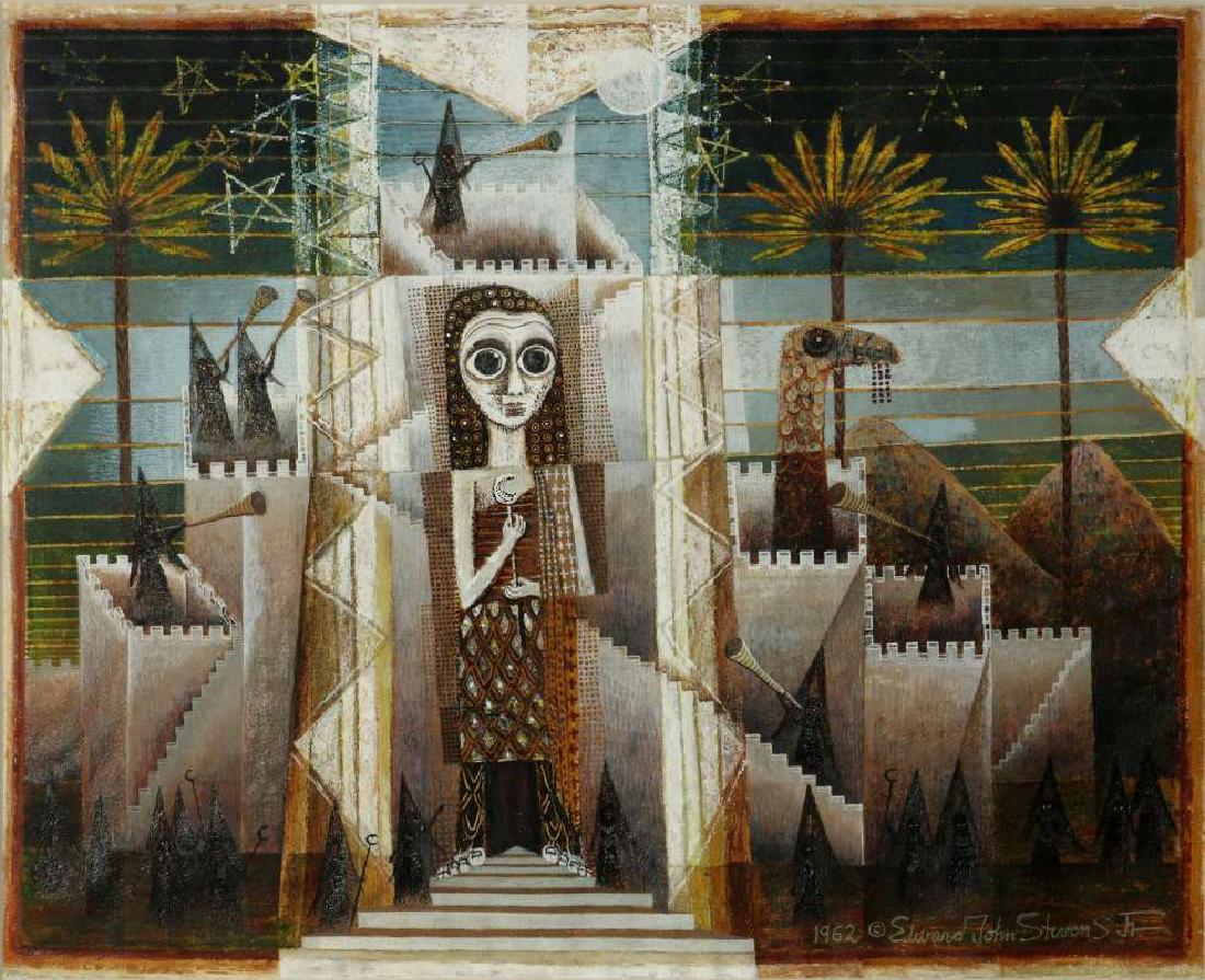 EDWARD JOHN STEVENS JR. (1923-1988) GOUACHE (1 of 10)