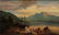 A 19TH CENTURY OIL ON CANVAS EUROPEAN LANDSCAPE