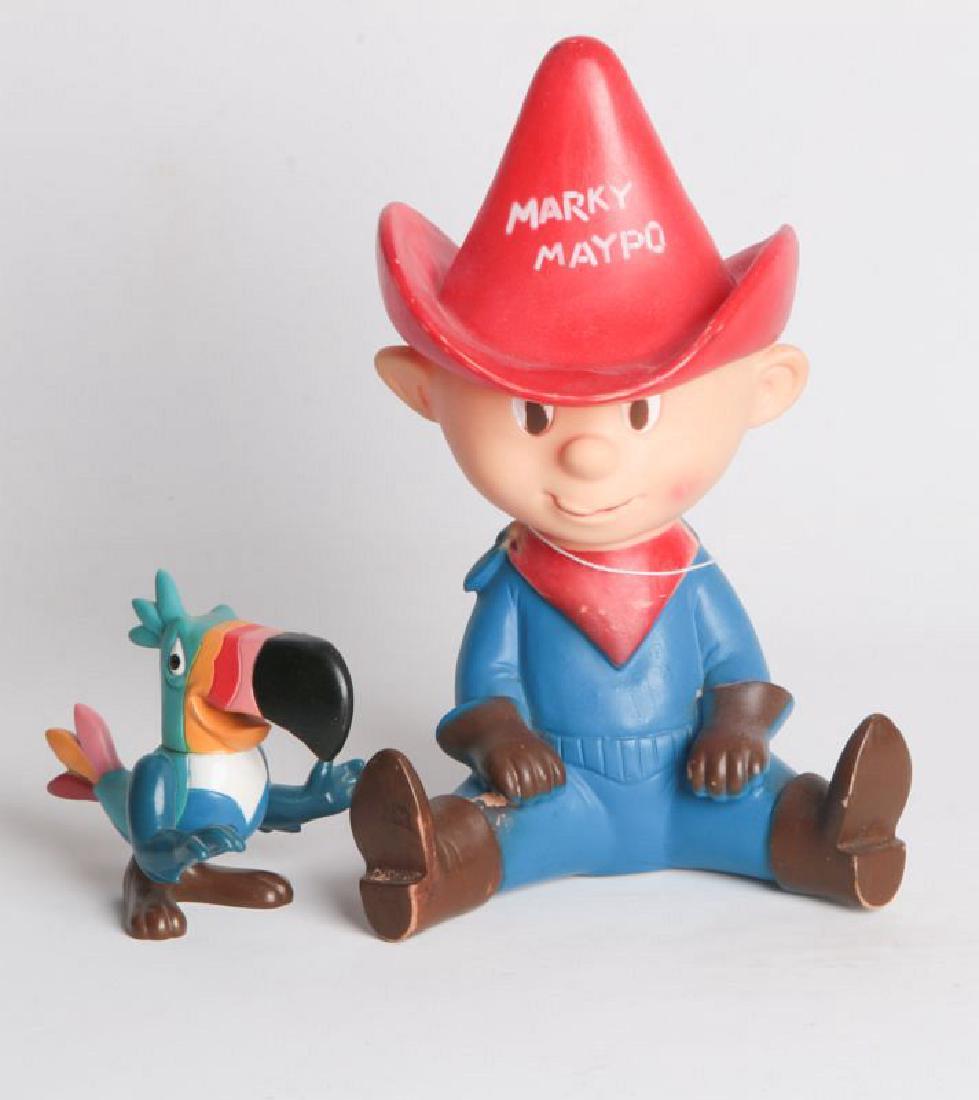 TWO PLASTIC CEREAL MASCOT ADVERTISING FIGURES (1 of 6)