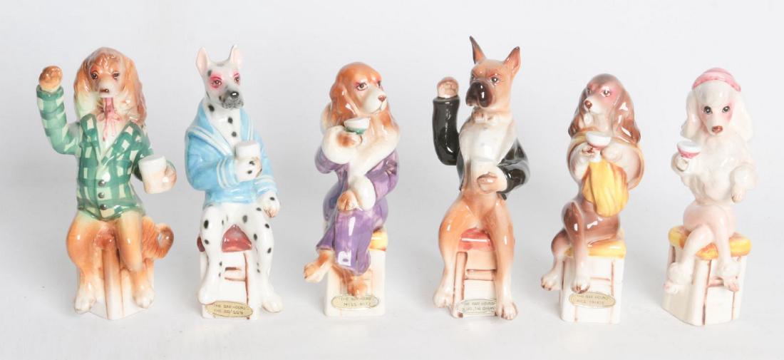SIX CIRCA 1960 BAR HOUND CERAMIC FIGURES (1 of 13)