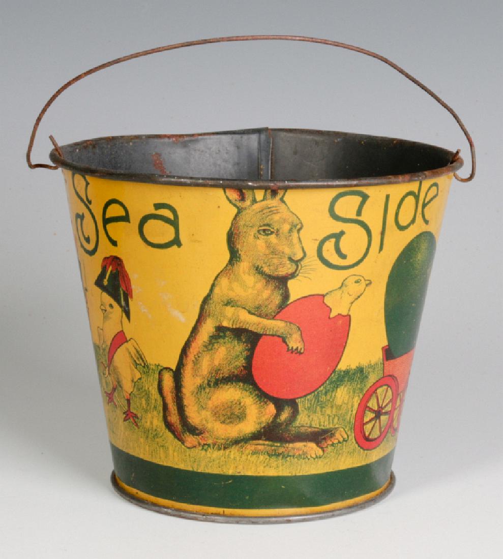 A VICTORIAN CHILD'S TIN LITHO EASTER SAND PAIL (1 of 8)