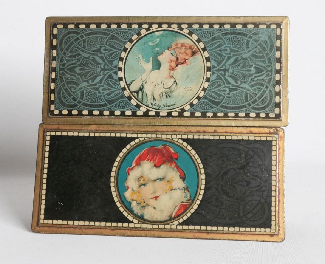 A PAIR OF HENRY CLIVE TIN LITHO HINGED TINS (1 of 8)