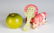 A VINTAGE CELLULOID RATTLE AND DOG FIGURE - 9