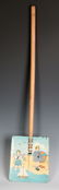 A TIN LITHO CHILD'S SAND SHOVEL WITH WOOD HANDLE - 3