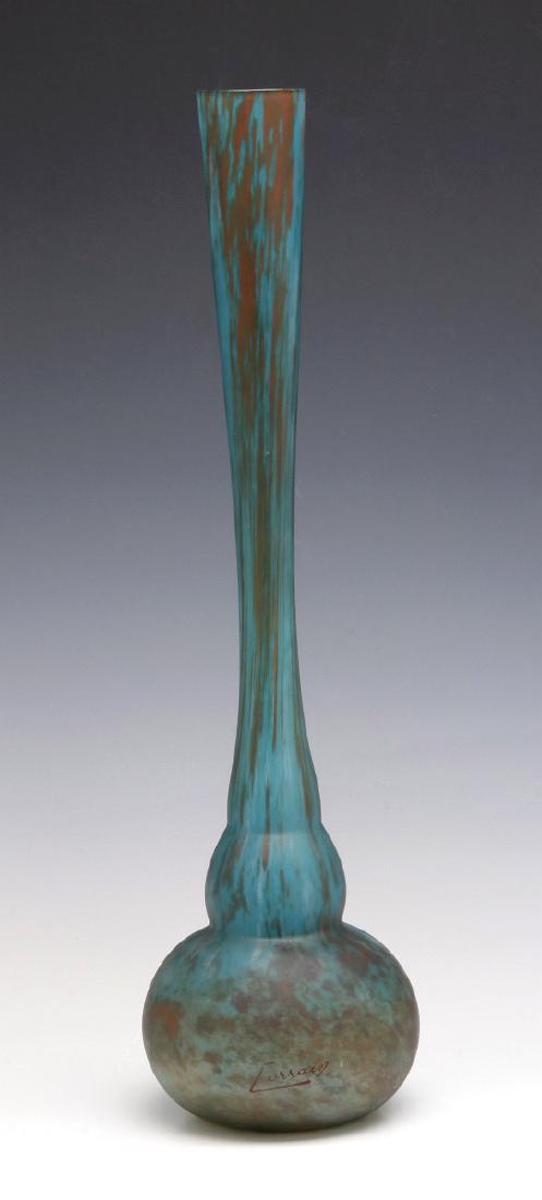EARLY 20TH C. FRENCH ART GLASS VASE SIGNED LORRAIN (1 of 10)