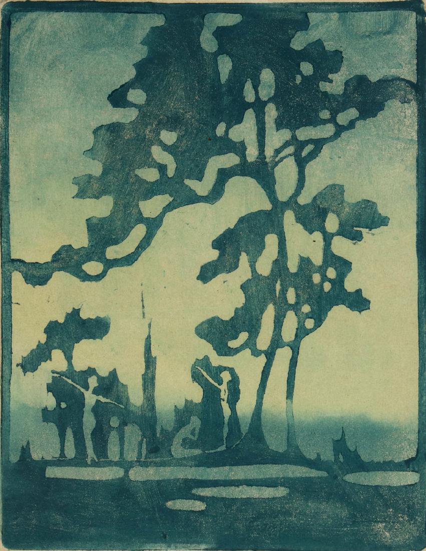 PAULINE SHIRER (1894-1975) COLOR BLOCK PRINT (1 of 10)