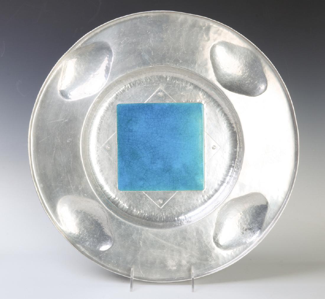 MID 20TH CELLINI CRAFT HANDWROUGHT INLAID CHARGER (1 of 5)