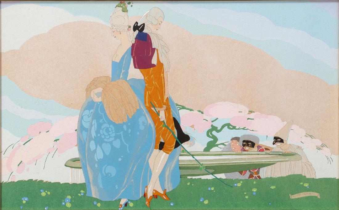 UMBERTO BRUNELLESCHI (1879 - 1949) POCHOIR PRINT (1 of 8)