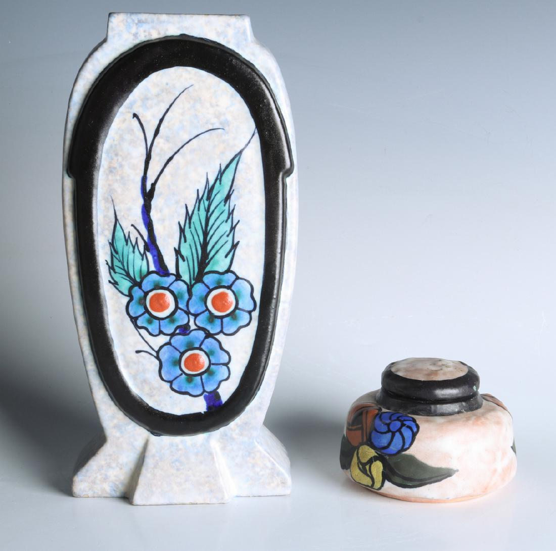 FRENCH ART POTTERY VASE & INKWELL SIGNED DAGE (1 of 12)