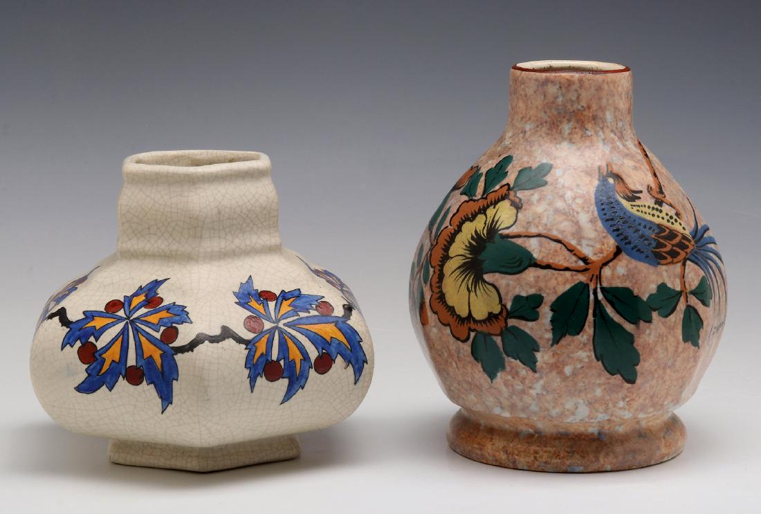 TWO BELGIAN ART DECO VASES SIGNED A. DUBOIS (1 of 10)