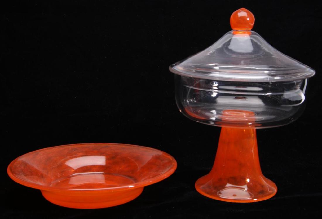 TWO SCHNEIDER ART GLASS OBJECTS (1 of 7)