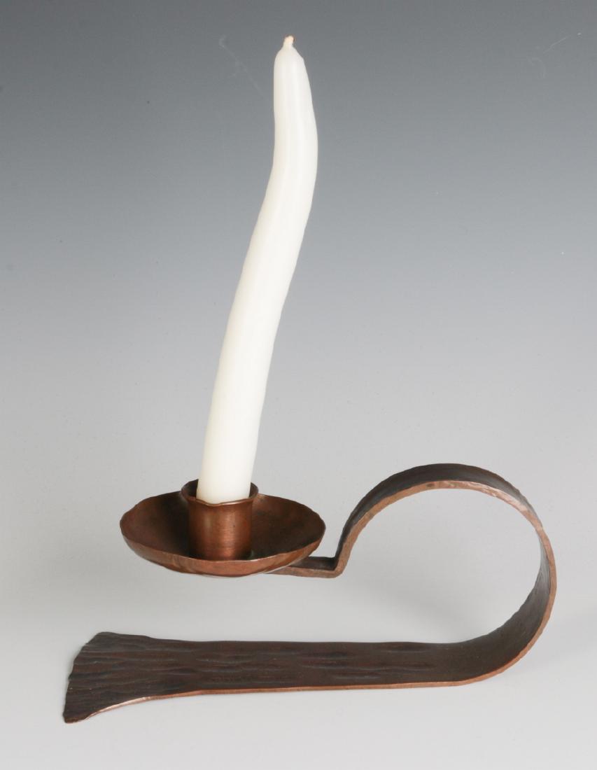 ARTS & CRAFTS STYLE CANDLE HOLDER SIGNED GLANDER (1 of 9)