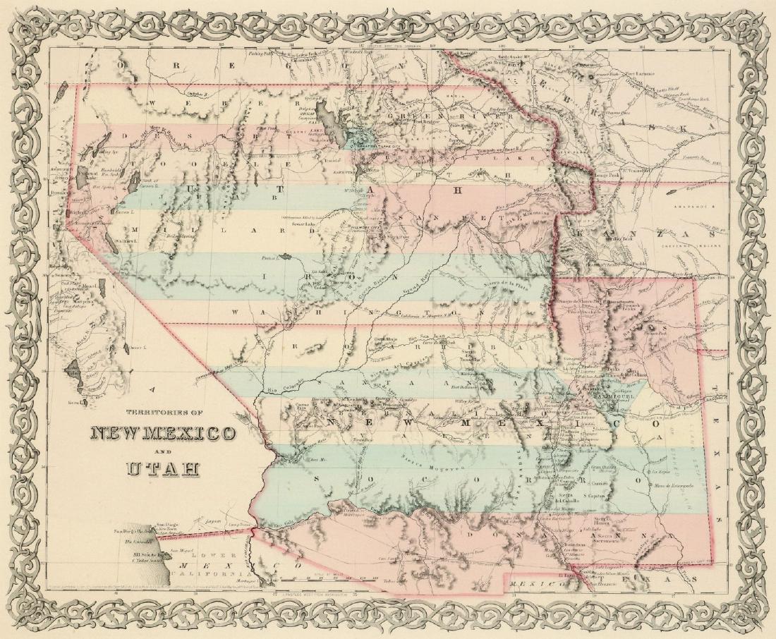 A GEORGE COLTON LITHOGRAPHED MAP, 1856 (1 of 11)