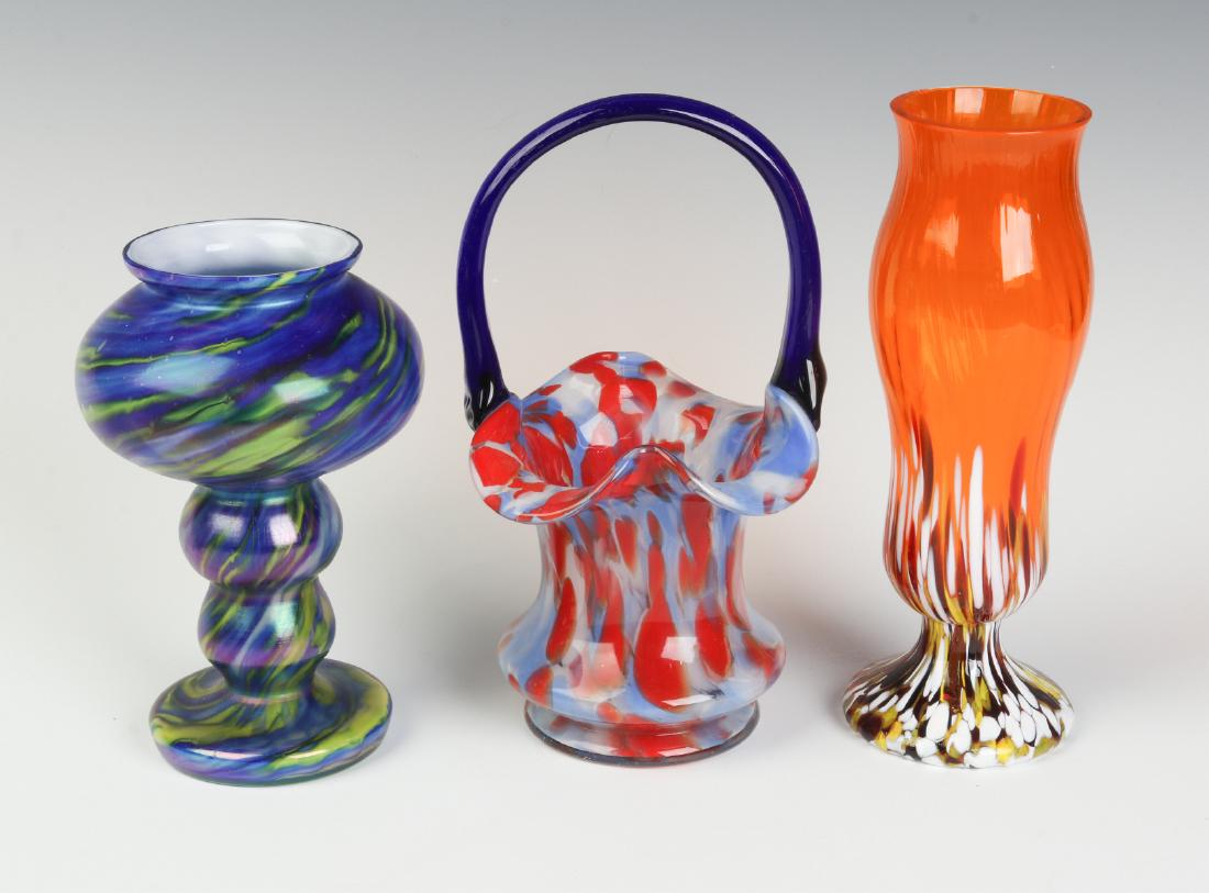 THREE UNUSUAL CZECHOSLOVAKIA ART GLASS OBJECTS (1 of 10)