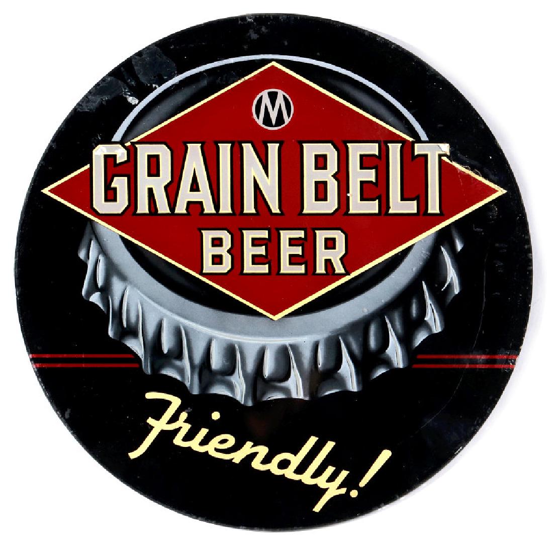 A CRCA 1940 GRAIN BELT BEER BOTTLE CAP SIGN (1 of 7)