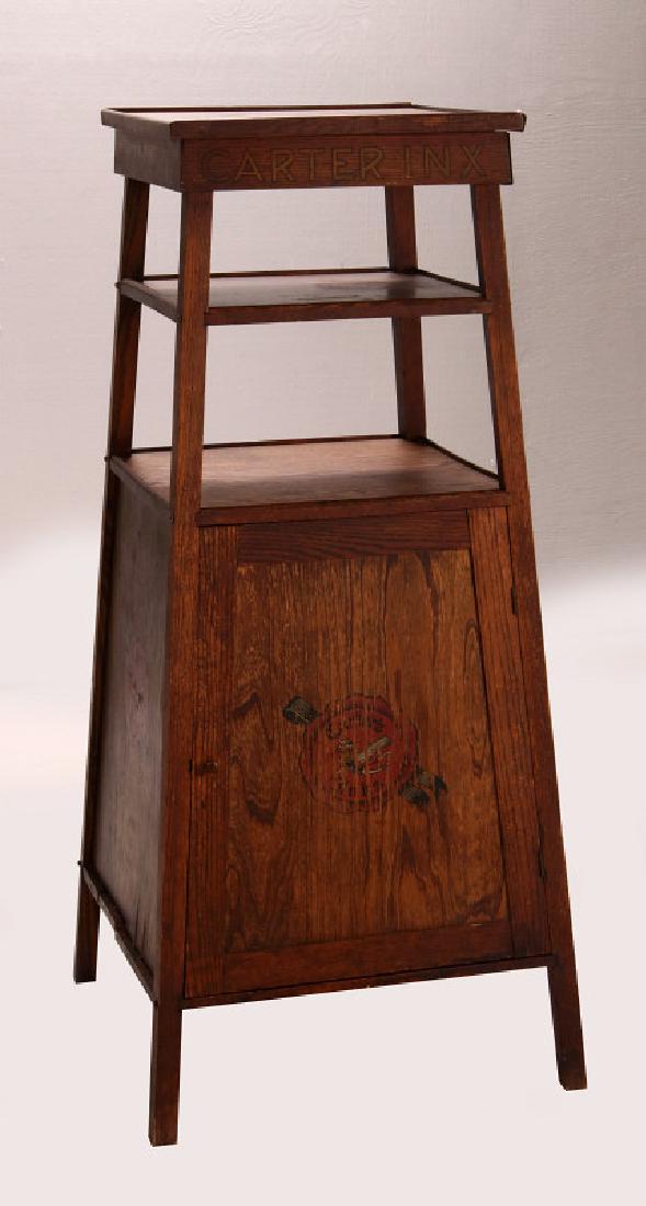 CARTER'S INKS 'CARTER INX' OAK ADVERTISING CABINET (1 of 10)