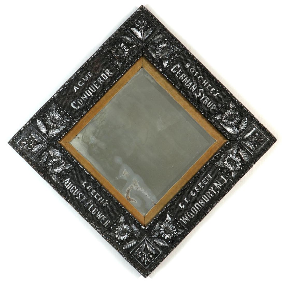 A RARE QUACK PATENT MEDICINE ADVTG MIRROR C. 1870 (1 of 6)