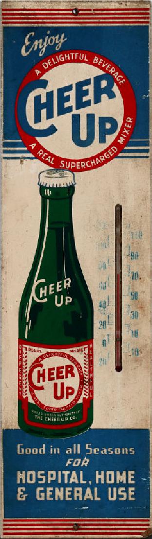 CHEER UP SODA SUPERCHARGED MIXER ADVTG THERMOMETER (1 of 5)