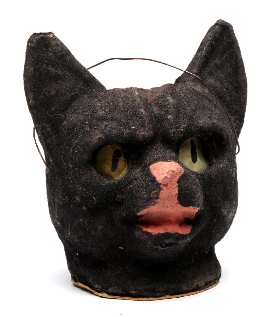 A VINTAGE PRESSED PAPER HALLOWEEN CAT LANTERN (1 of 8)