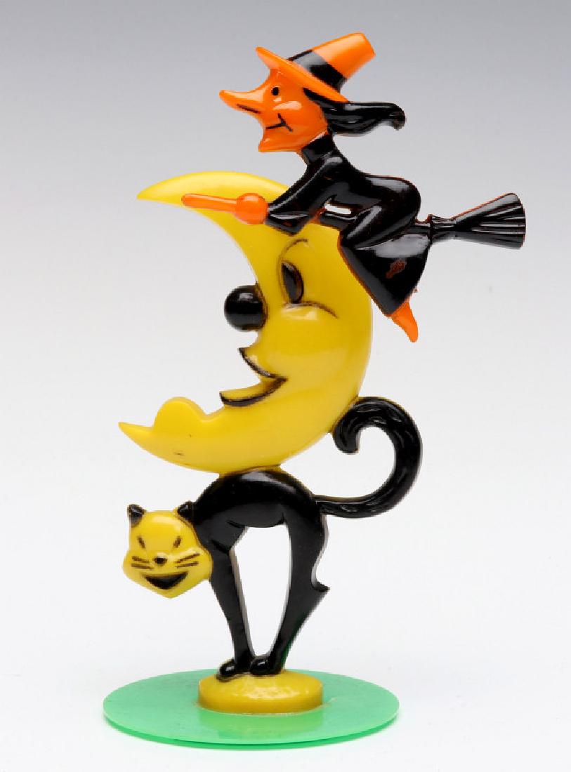 MID 20C HALLOWEEN NOVELTY WITH SPRING ACTION WITCH (1 of 8)