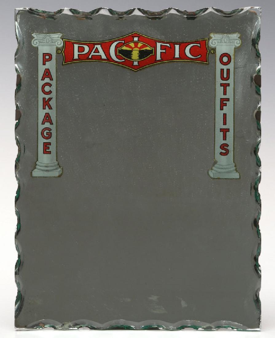 A 1910s MIRROR ADVERTISING PACIFIC PACKAGE OUTFITS (1 of 4)