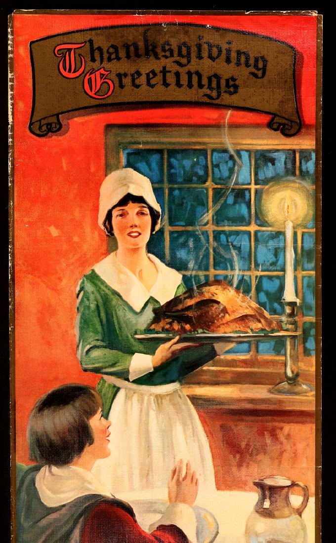 A 1930s BOND BREAD THANKSGIVING GREETINGS SIGN (1 of 8)