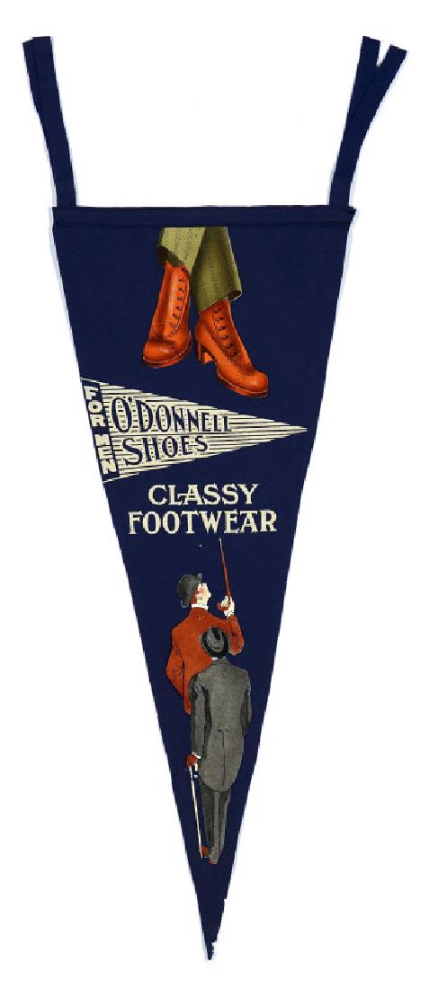 A 1910s O'DONNELL SHOES ADVERTISING PENNANT (1 of 10)