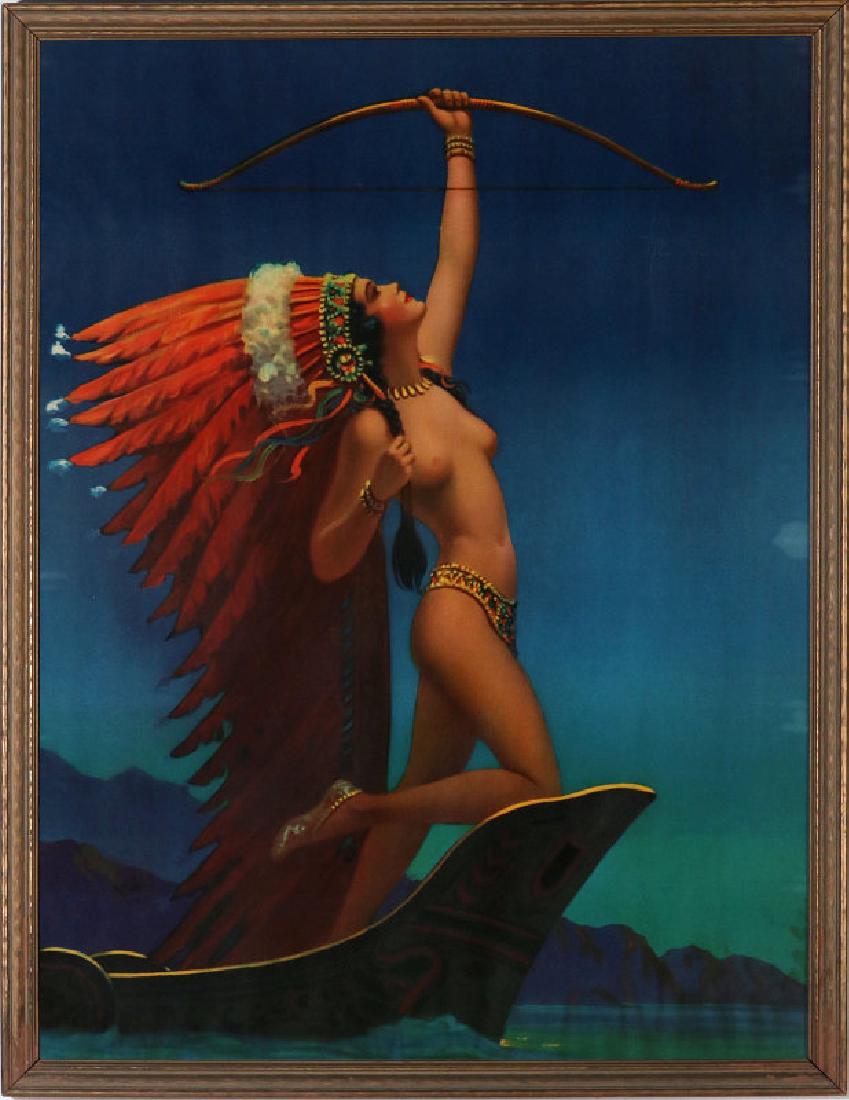 A CIRCA 1930s INDIAN MAIDEN PRINT AFTER EGGLESTON (1 of 8)