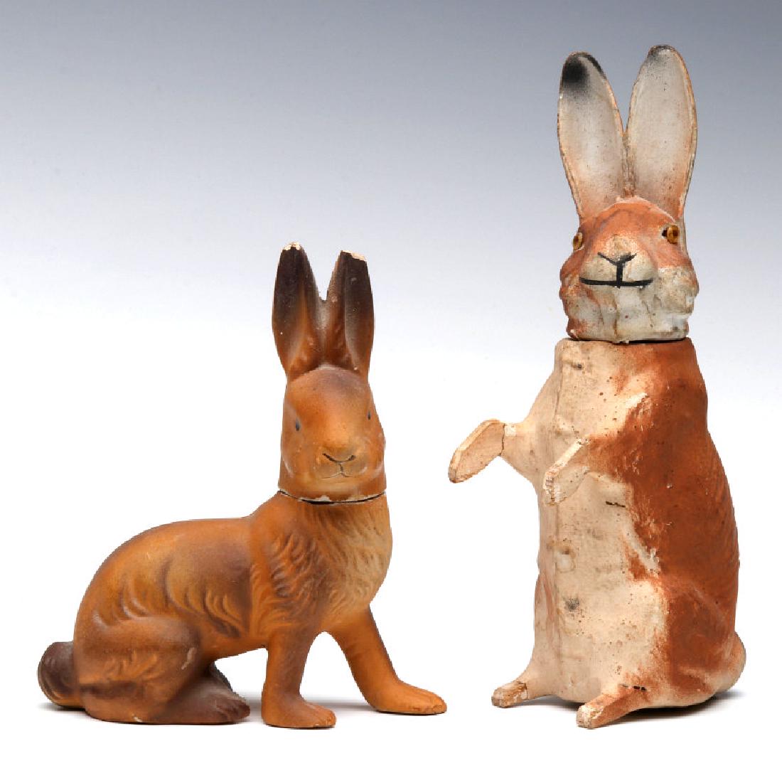 TWO VINTAGE EASTER RABBIT CANDY CONTAINERS (1 of 11)