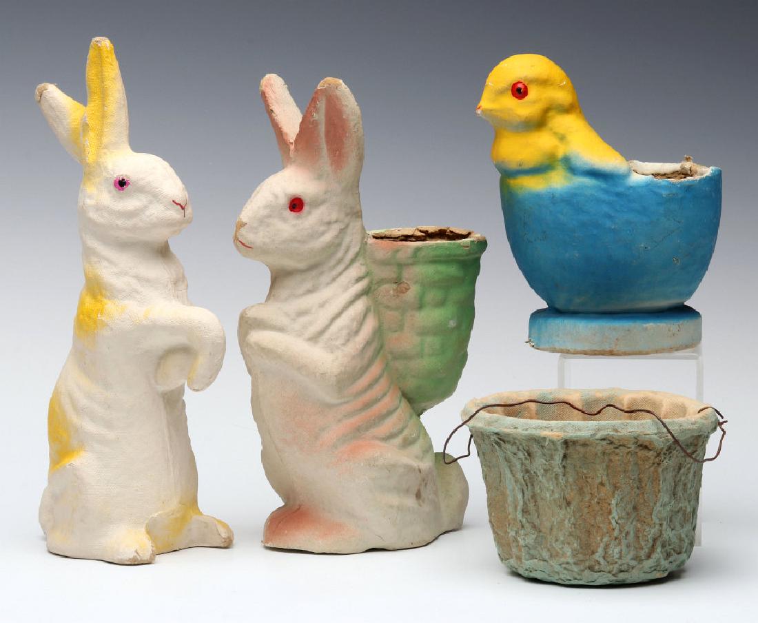 VINTAGE PRESSED PAPER EASTER CANDY CONTAINERS (1 of 9)