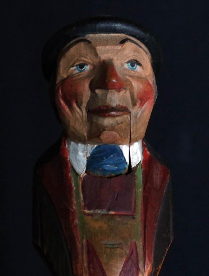 A COLORFUL ANTIQUE CARVED WOOD GERMAN NUT CRACKER (1 of 8)