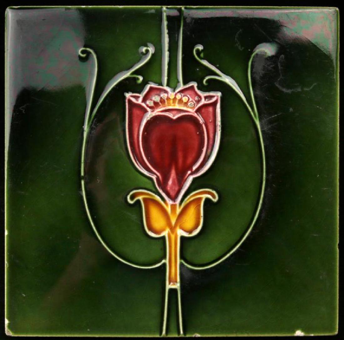 AN ARTS AND CRAFTS INFLUENCE ENGLISH TILE (1 of 4)