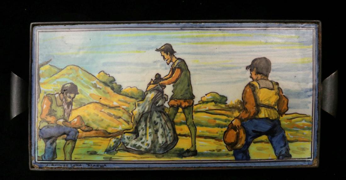 A TALAVERA MEXICAN TILE SIGNED RUIZ DE LUNA (1 of 5)