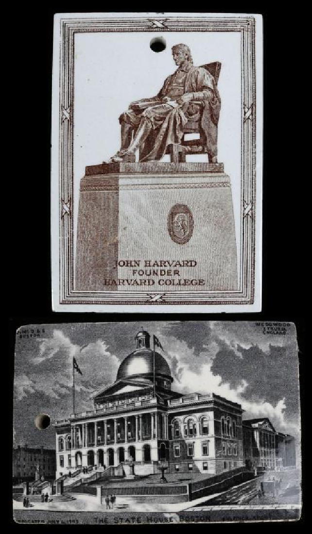 TWO CERAMIC CALENDARS DATED 1895 AND 1921 (1 of 7)