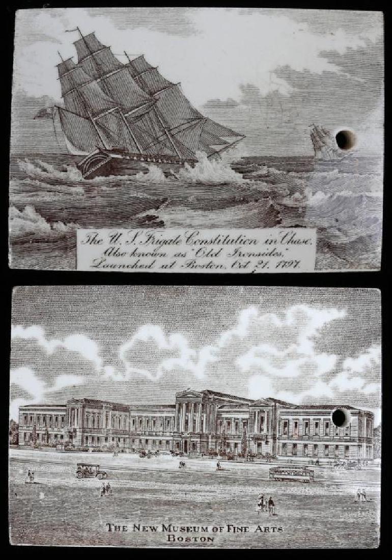 TWO CERAMIC CALENDARS DATED 1904 AND 1909 (1 of 5)