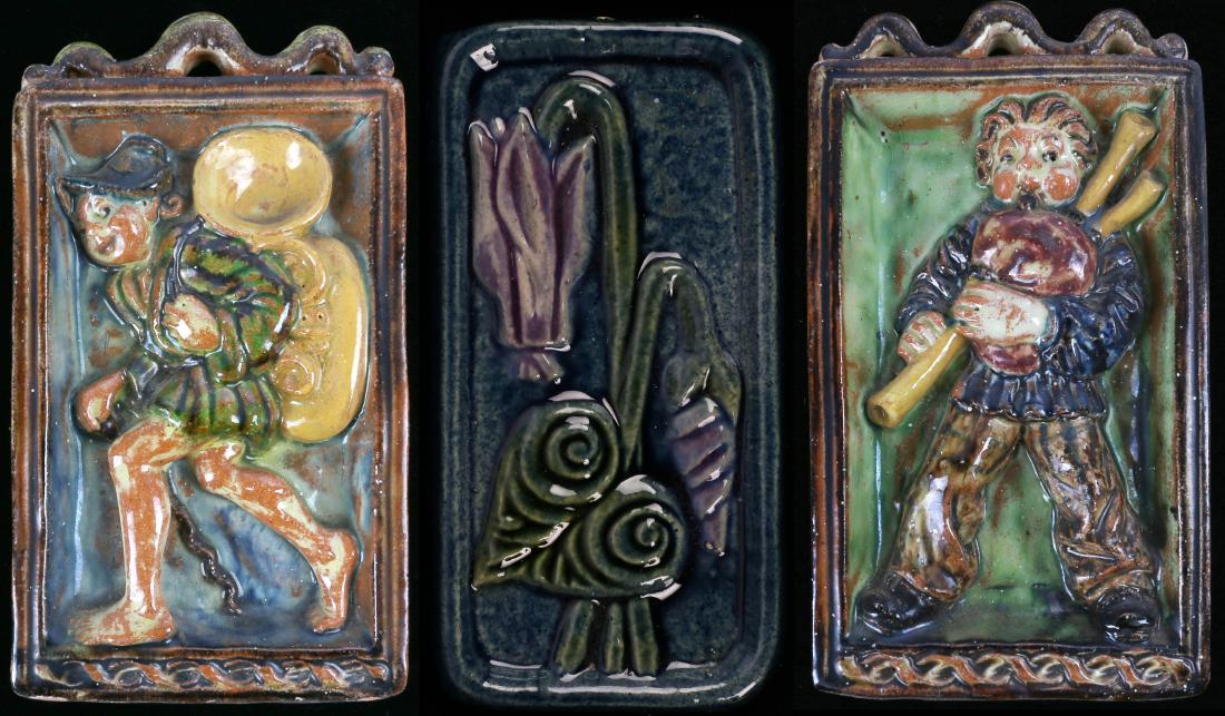 EARLY 20TH C. ART POTTERY RELIEF TILES OR PLAQUES (1 of 13)