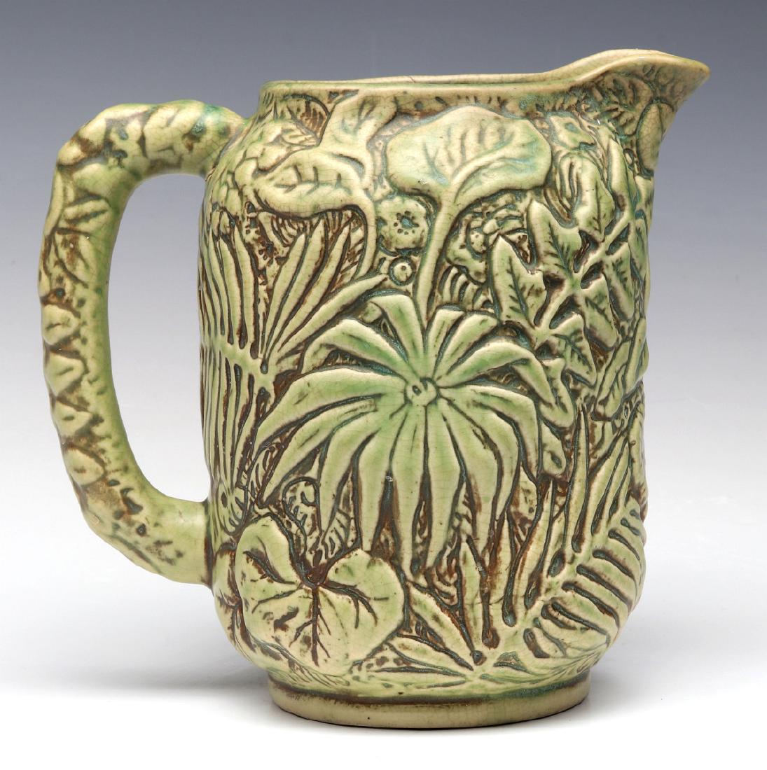 A WELLER 'MARVO' ART POTTERY PITCHER (1 of 10)