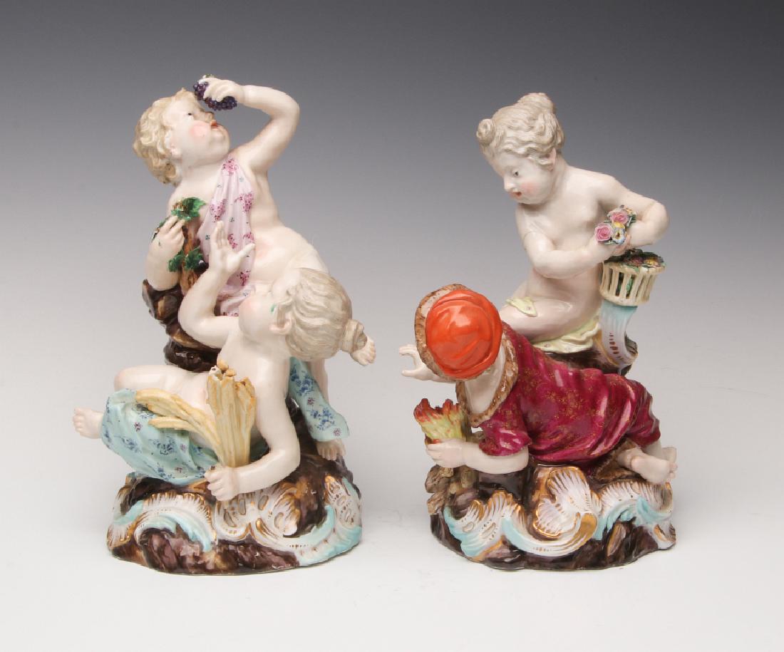 TWO 19TH C MEISSEN GROUPINGS FOR THE FOUR SEASONS (1 of 11)