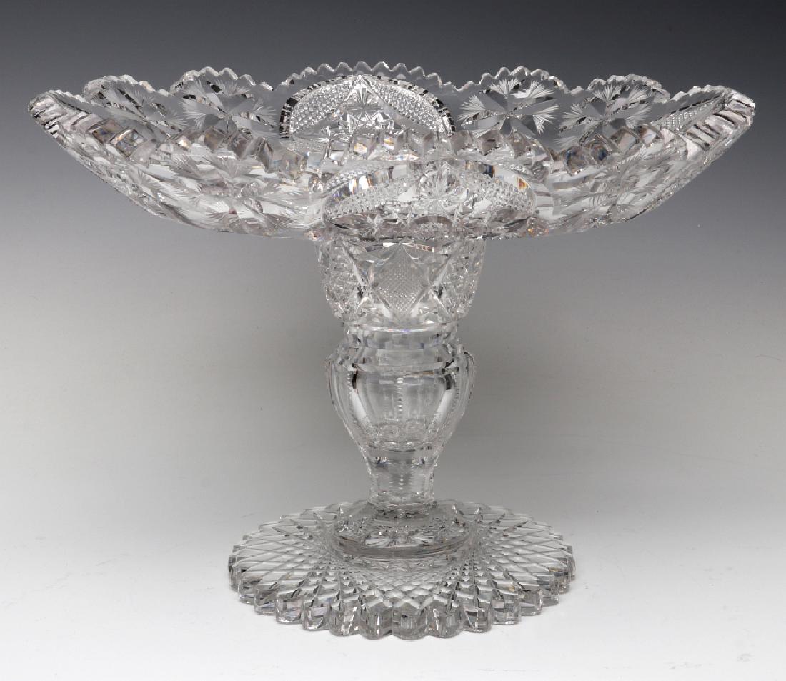 A LARGE 2-PART ABP CUT GLASS CENTERPIECE (1 of 7)