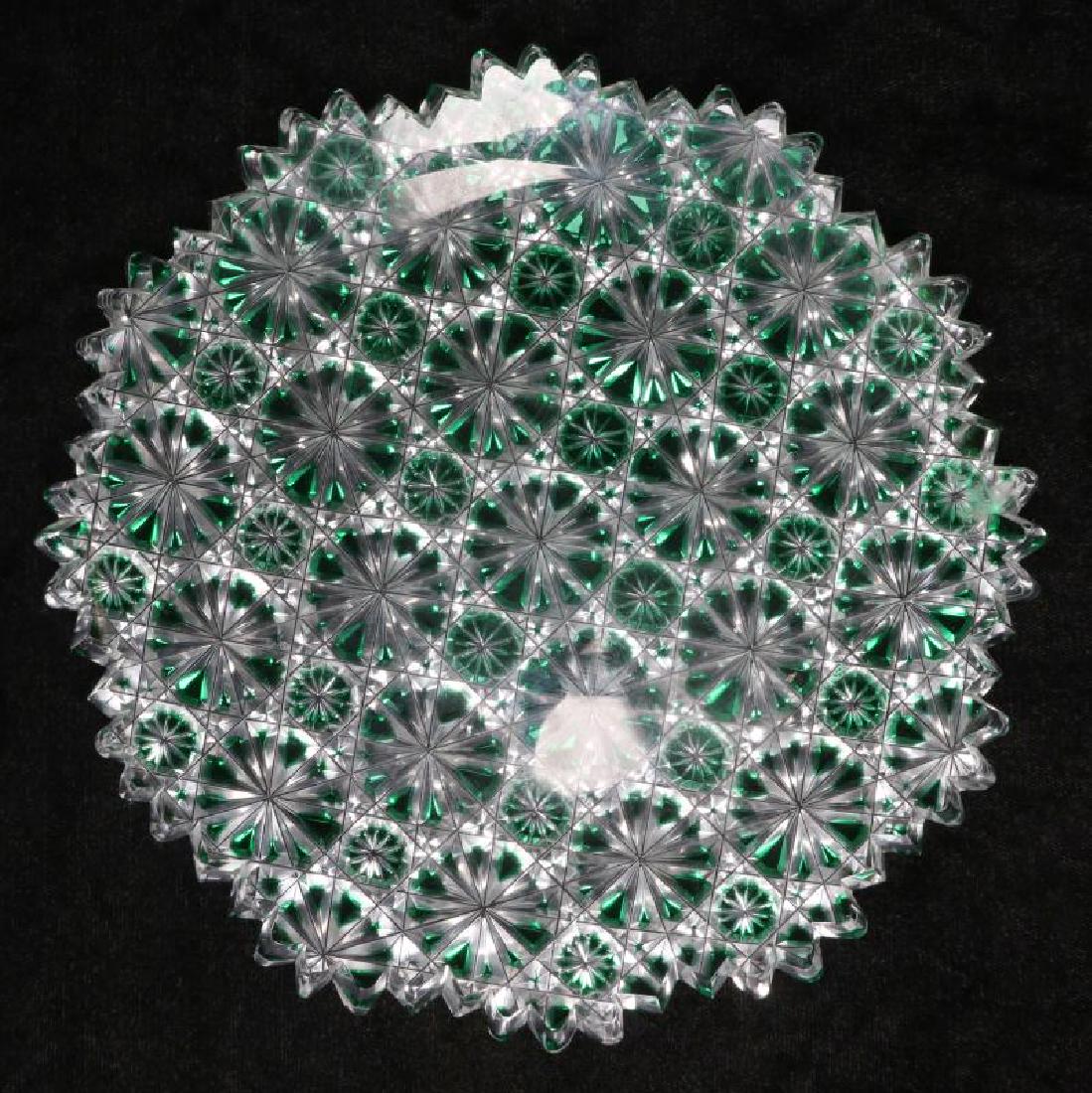 ABP GREEN CUT TO CLEAR PLATE, RUSSIAN CUT PATTERN (1 of 5)