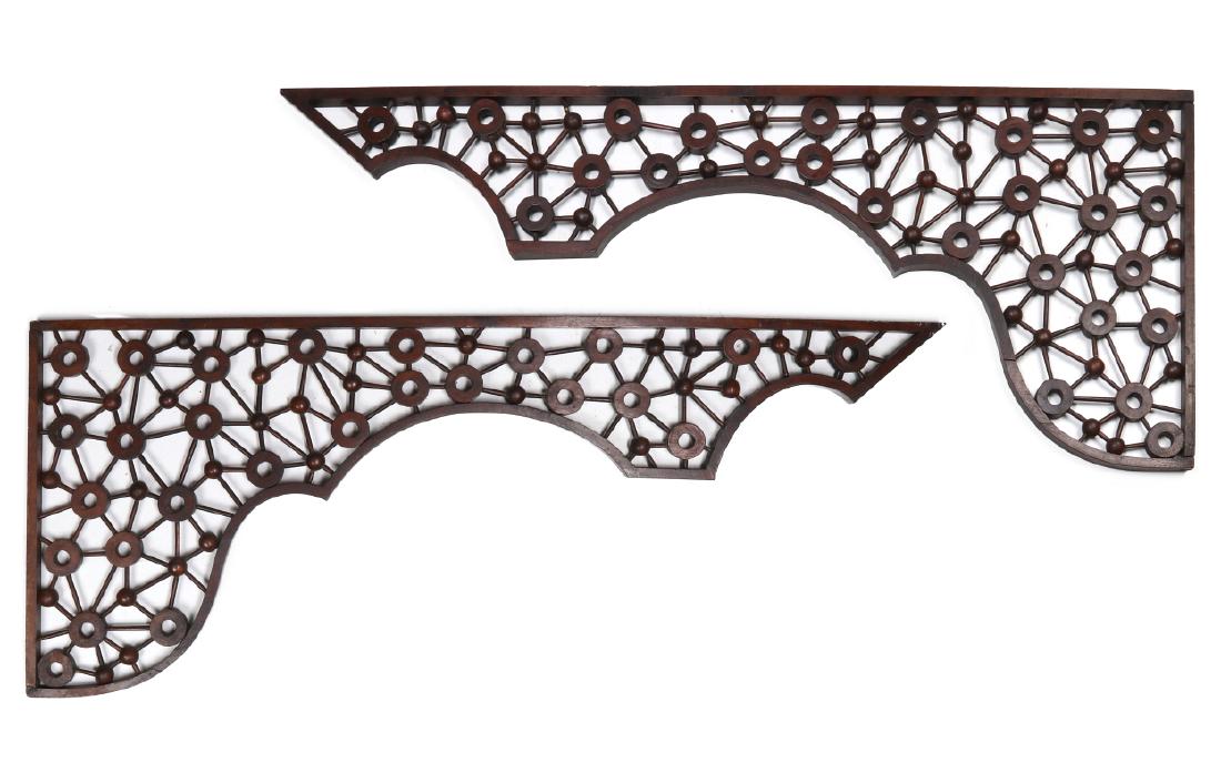 A GOOD CIRCA 1880 OAK STICK AND BALL FRETWORK SET (1 of 9)