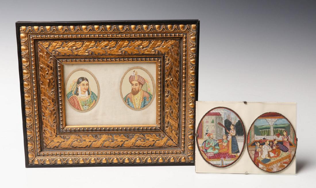 TWO HAND MADE PERSIAN MINIATURE PORTRAIT PAIRS (1 of 6)