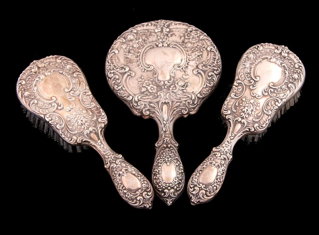 A GORHAM 'BUTTERCUP' STERLING SILVER DRESSER SET (1 of 9)